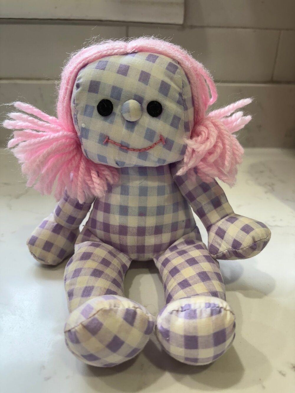 Romper Room Softies Vintage Sweet Dreams Plaid Amanda Doll Plush Toy Ragdoll